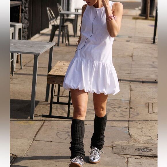 Free People FP Movement Hot Shot Bubble Set in White - Picture 3 of 7